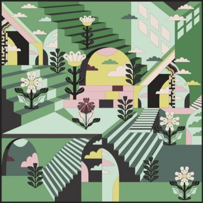Jessie Zhao New York Double Sided Silk Scarf Of Imagination