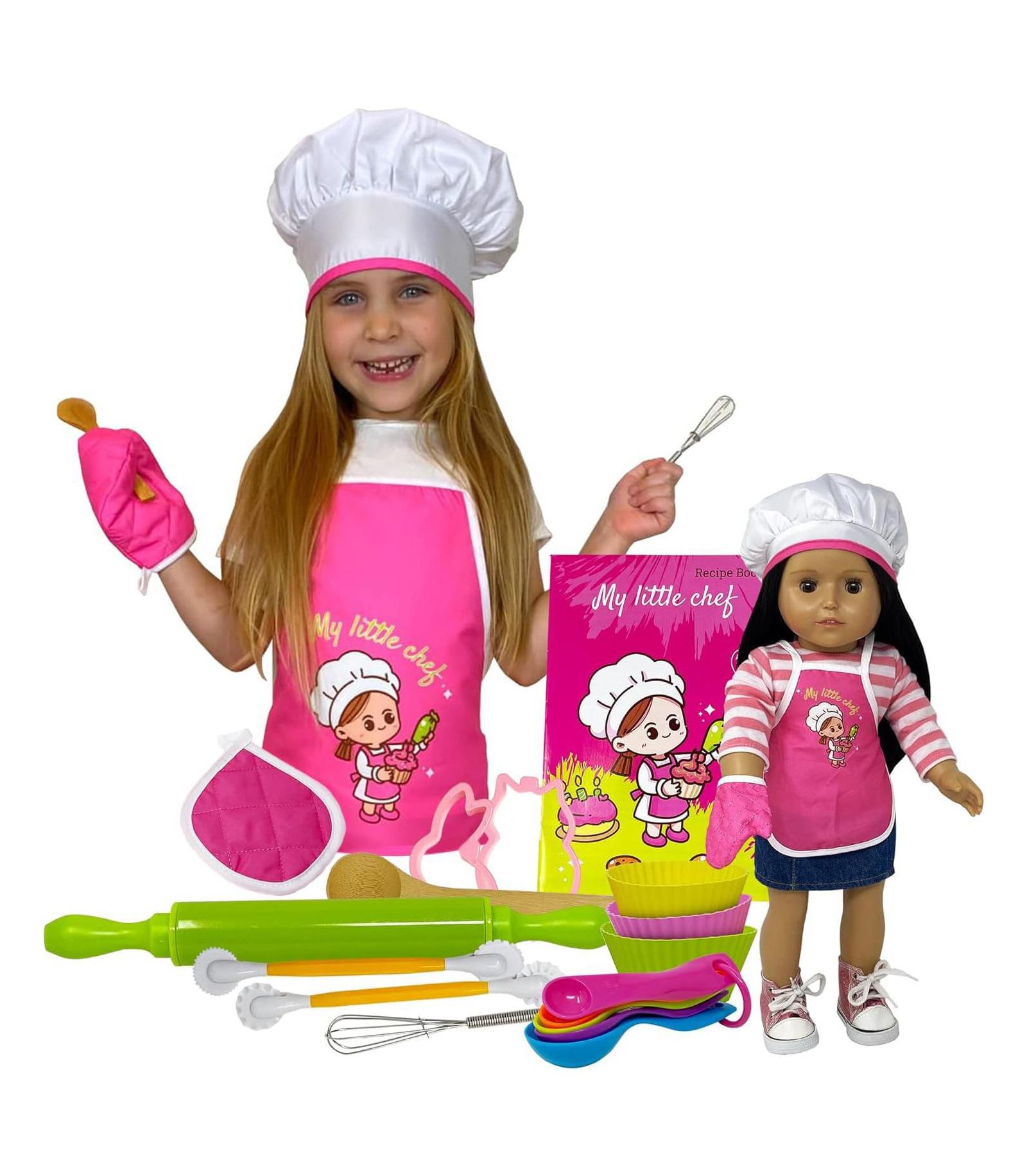 The New York Doll Collection Baking Dress-Up 16-Piece Set, Ages 3+