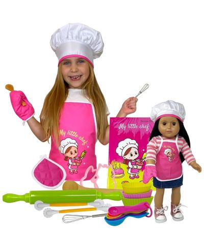 The New York Doll Collection Baking Dress-Up 16-Piece Set, Ages 3+
