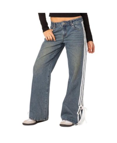 Женские джинсы Edikted Washed Low rise ribbon