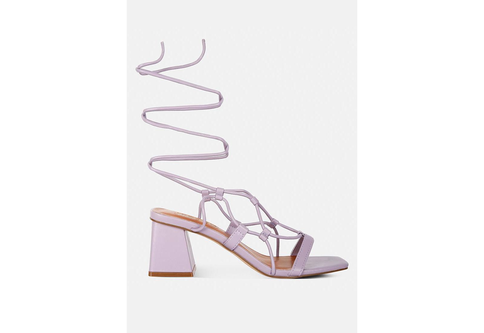 Provoked Lace Up Block Heeled Sandals