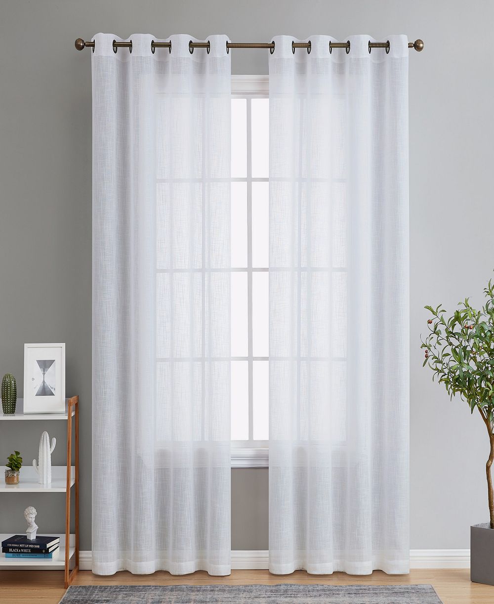 Полупрозрачные шторы HLC.me Abbey Faux Linen Textured, 2 шт.