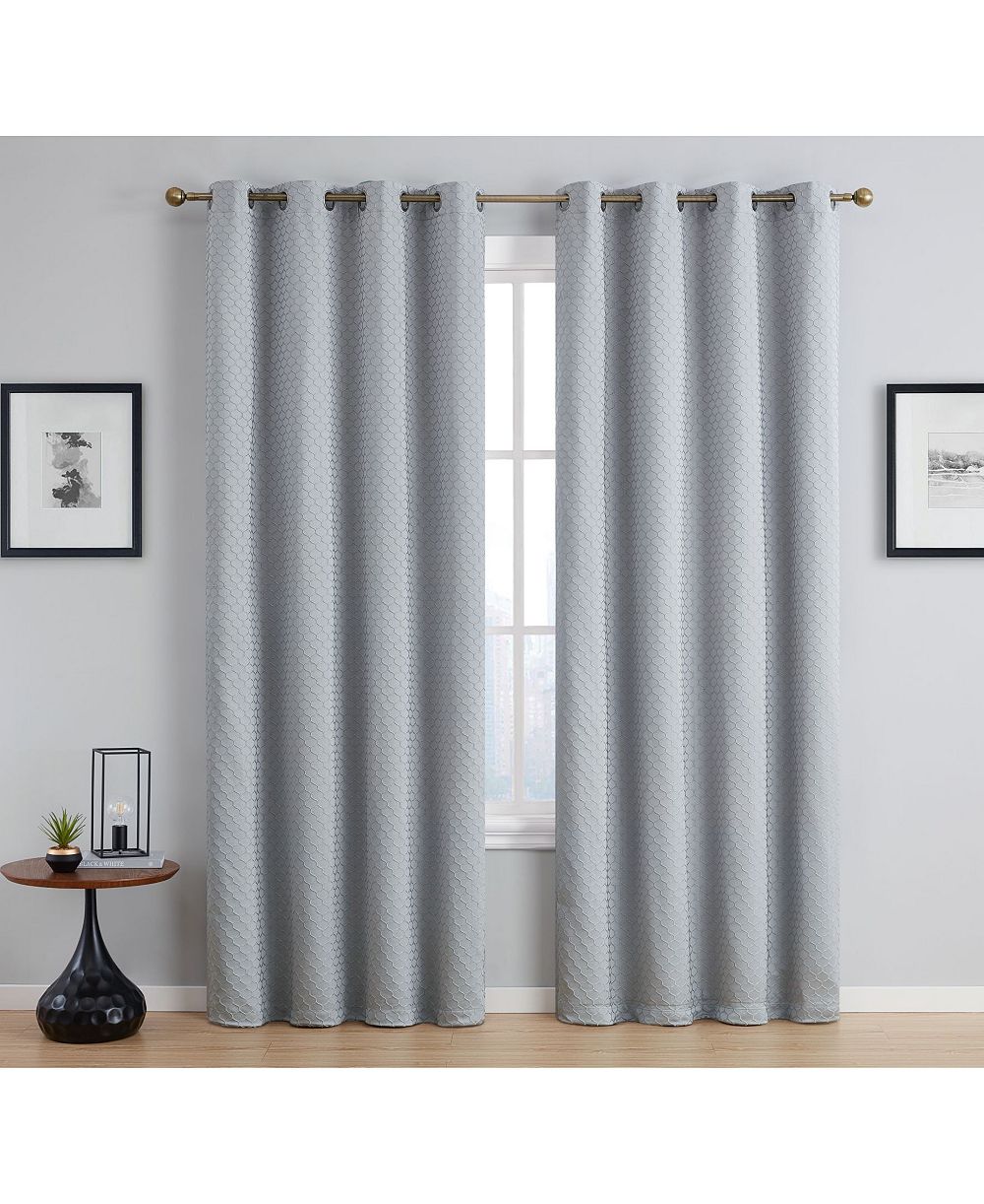 Шторы для окон HLC.ME Siena Pattern, двухслойные, термоизоляционные, блэкаут, комплект из 2 шт