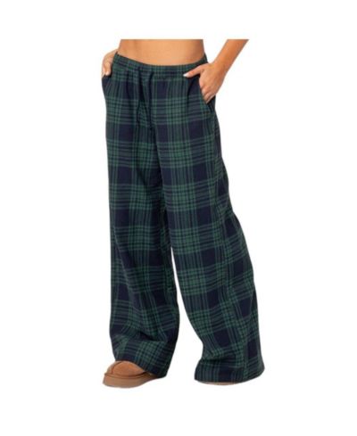 Женские широкие брюки Edikted Lounge Around Plaid