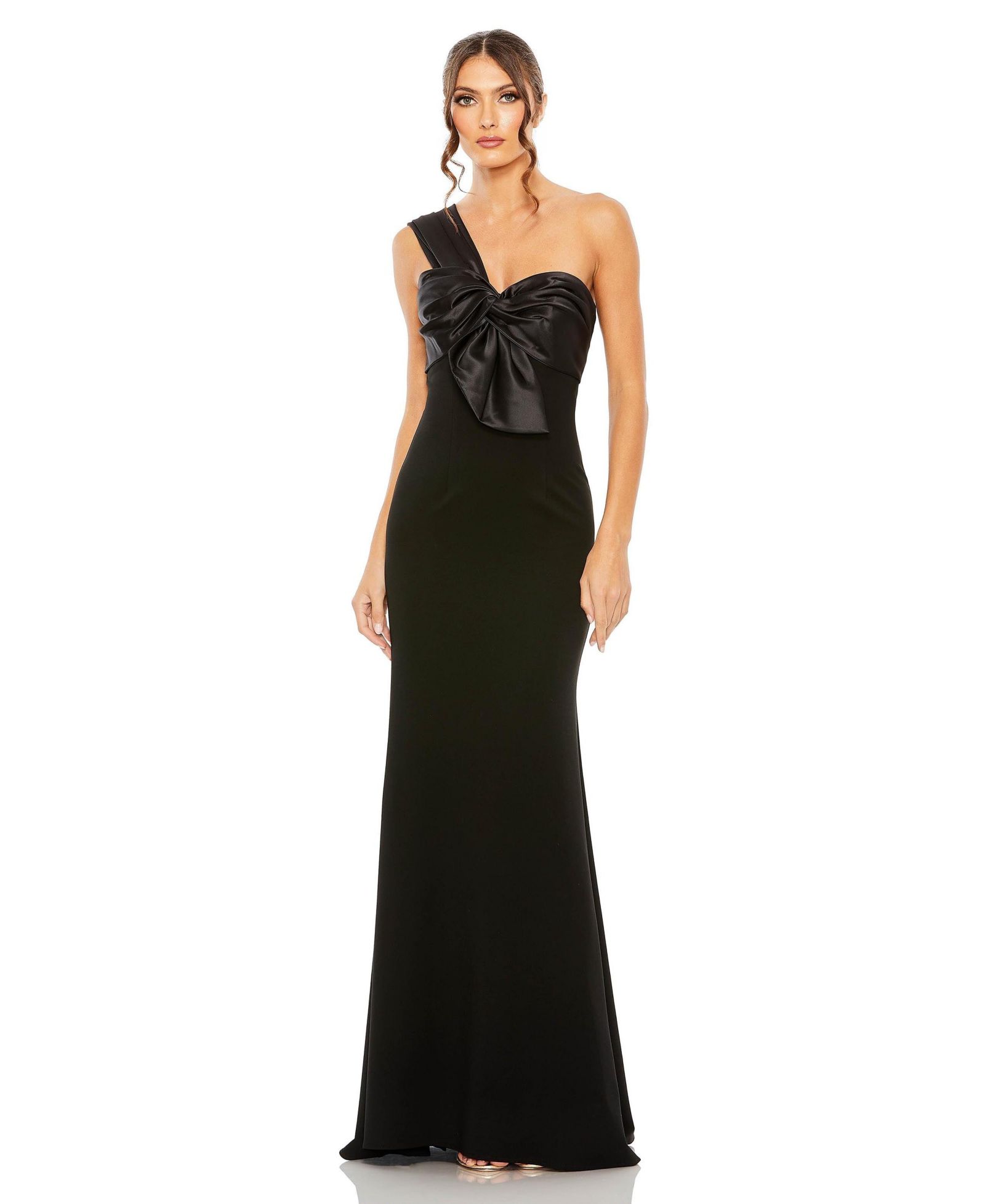 Женское вечернее платье Mac Duggal One Shoulder Draped Trumpet