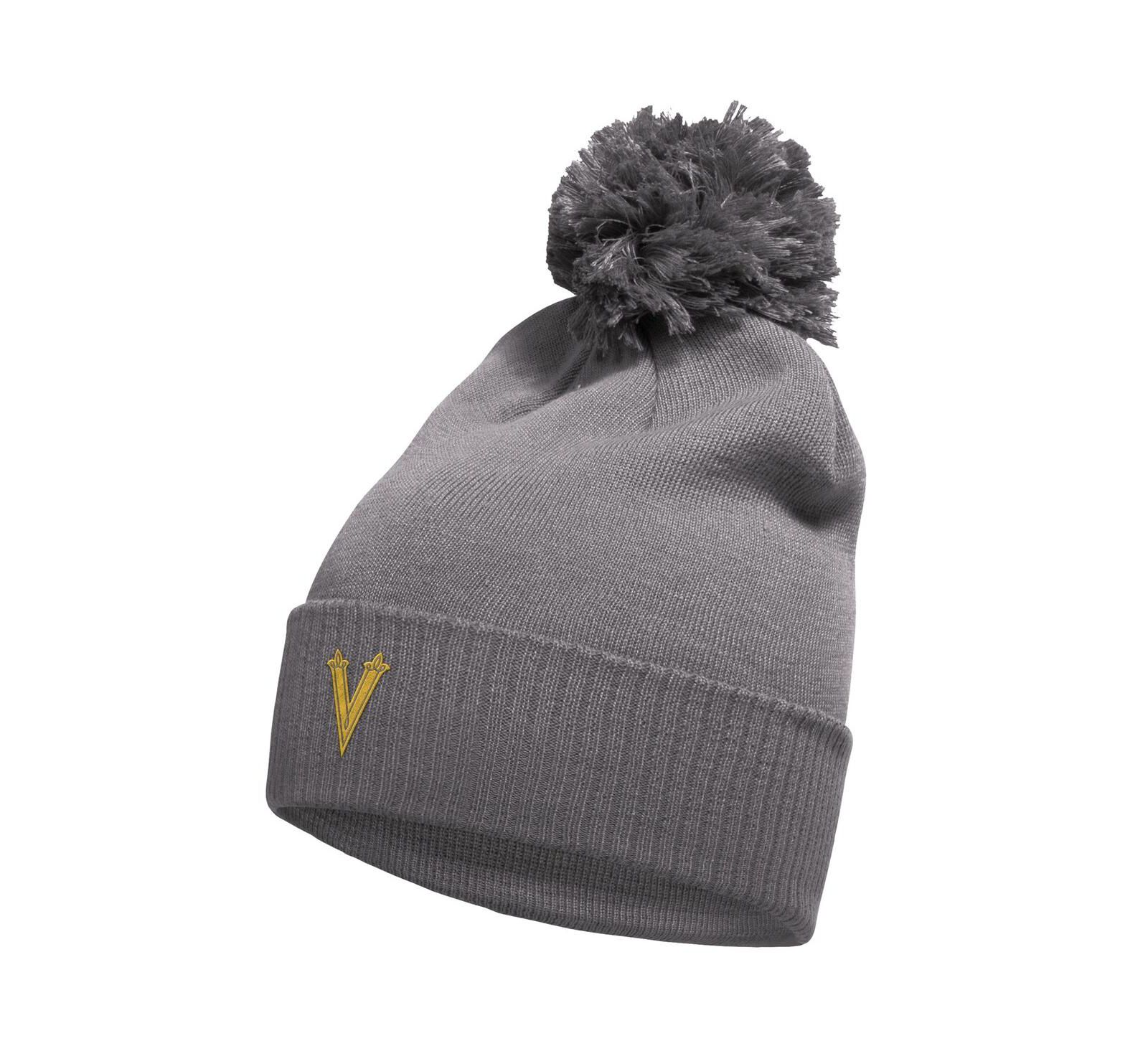 Men's adidas Vegas Golden Knights Charcoal 2024 NHL Winter Classic Cuffed Knit Hat with Pom