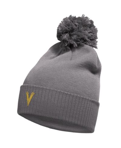 Мужская вязаная шапка adidas Vegas Golden Knights Charcoal 2024 NHL Winter Classic с помпоном