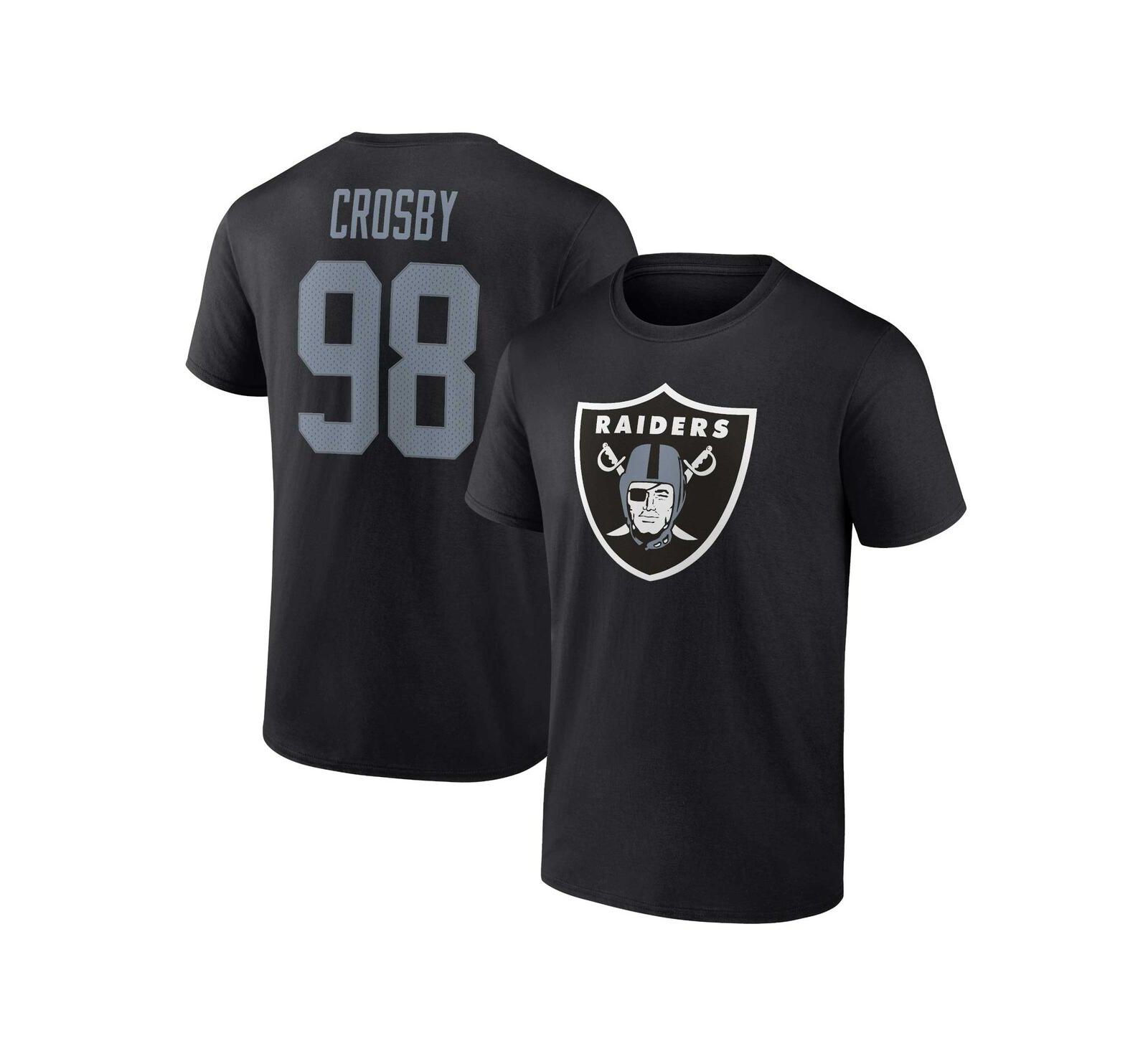 Мужская футболка Fanatics Maxx Crosby Las Vegas Raiders, черная