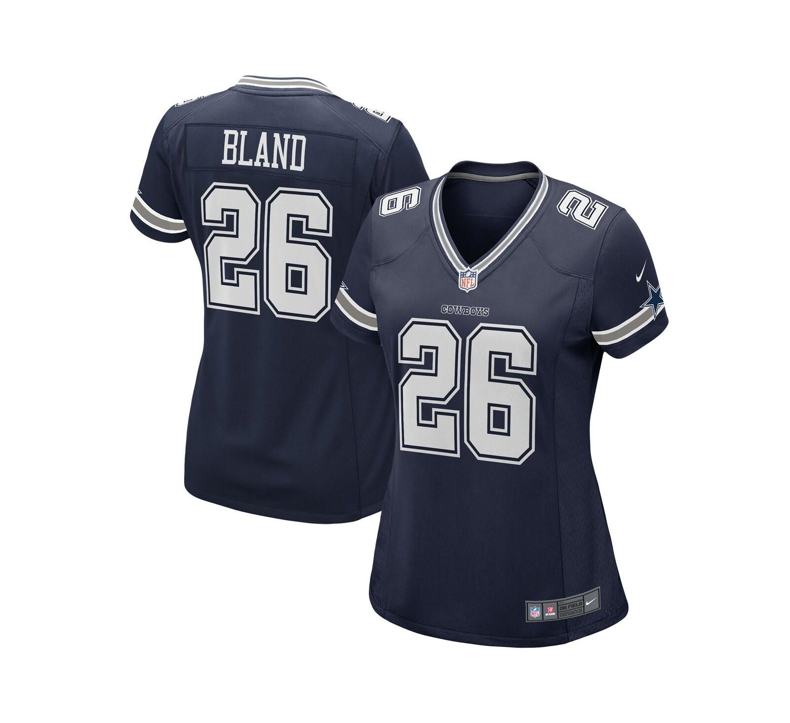 Женская игровая джерси Nike, темно-синяя, Dallas Cowboys, DaRon Bland