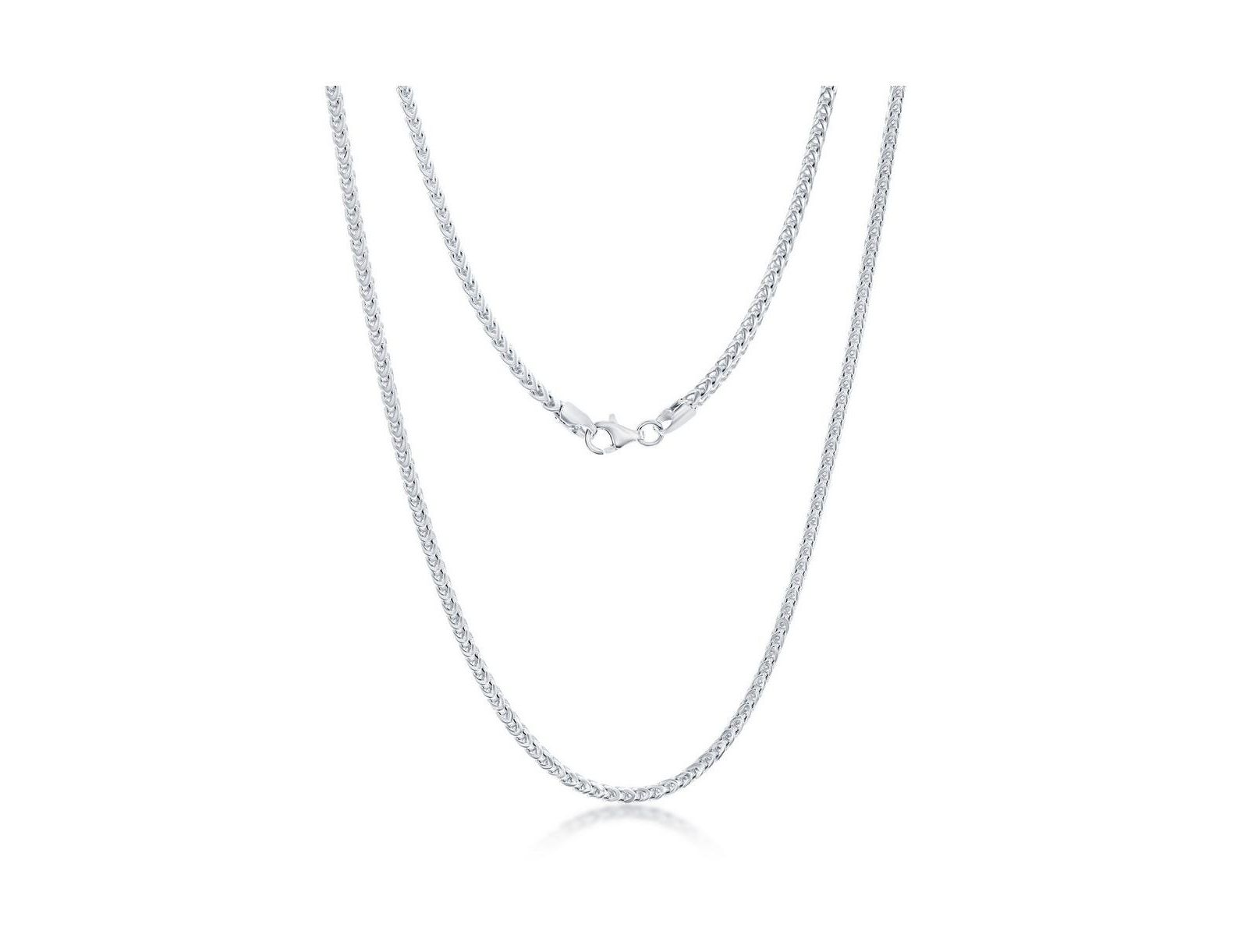 Колье Simona Diamond cut Franco Chain 2.5mm Sterling Silver 30"