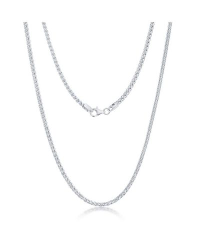 Колье Simona Diamond cut Franco Chain 2.5mm Sterling Silver 30"