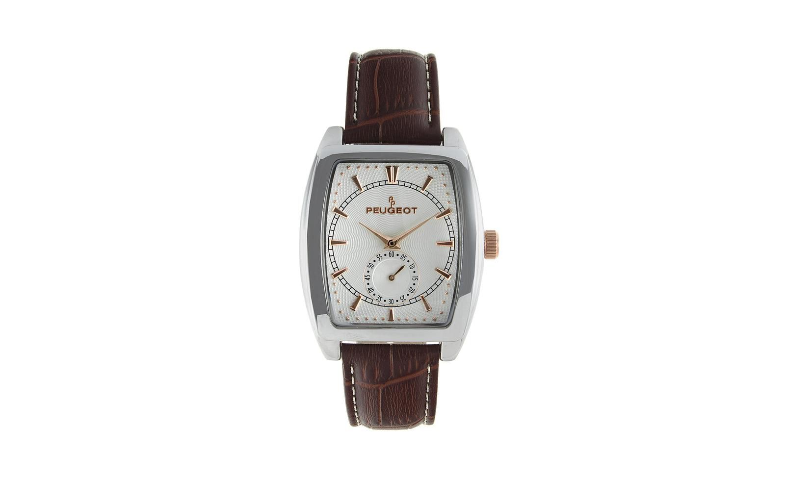 Peugeot Men 33mm Remote Second Hand Leather Strap watch