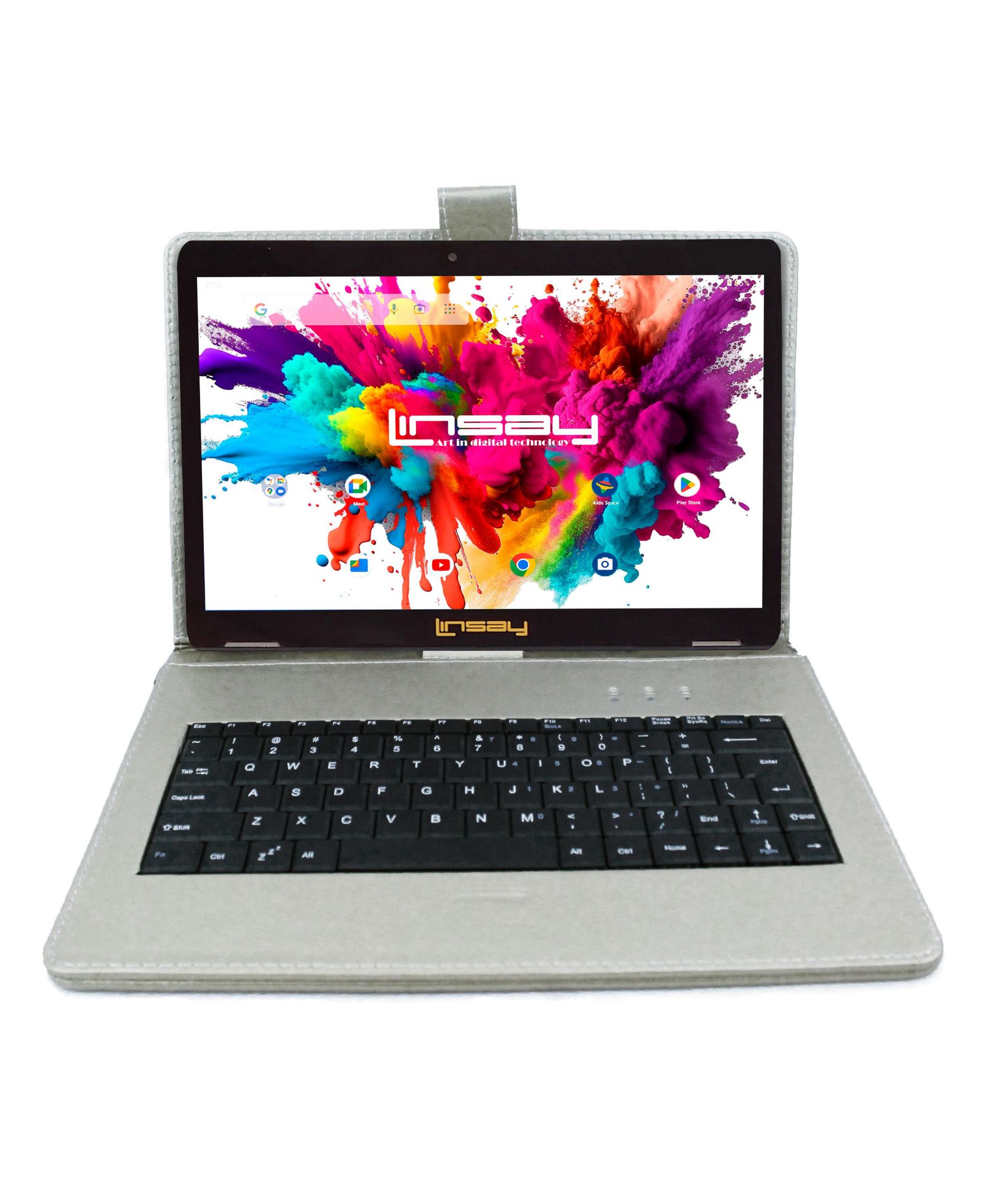Linsay Defender 10.1" 128GB Tablet with Keyboard Case