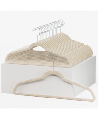 Набор бархатных вешалок Non-Slip Ultra-Thin в цвете Ivory, 30 шт.