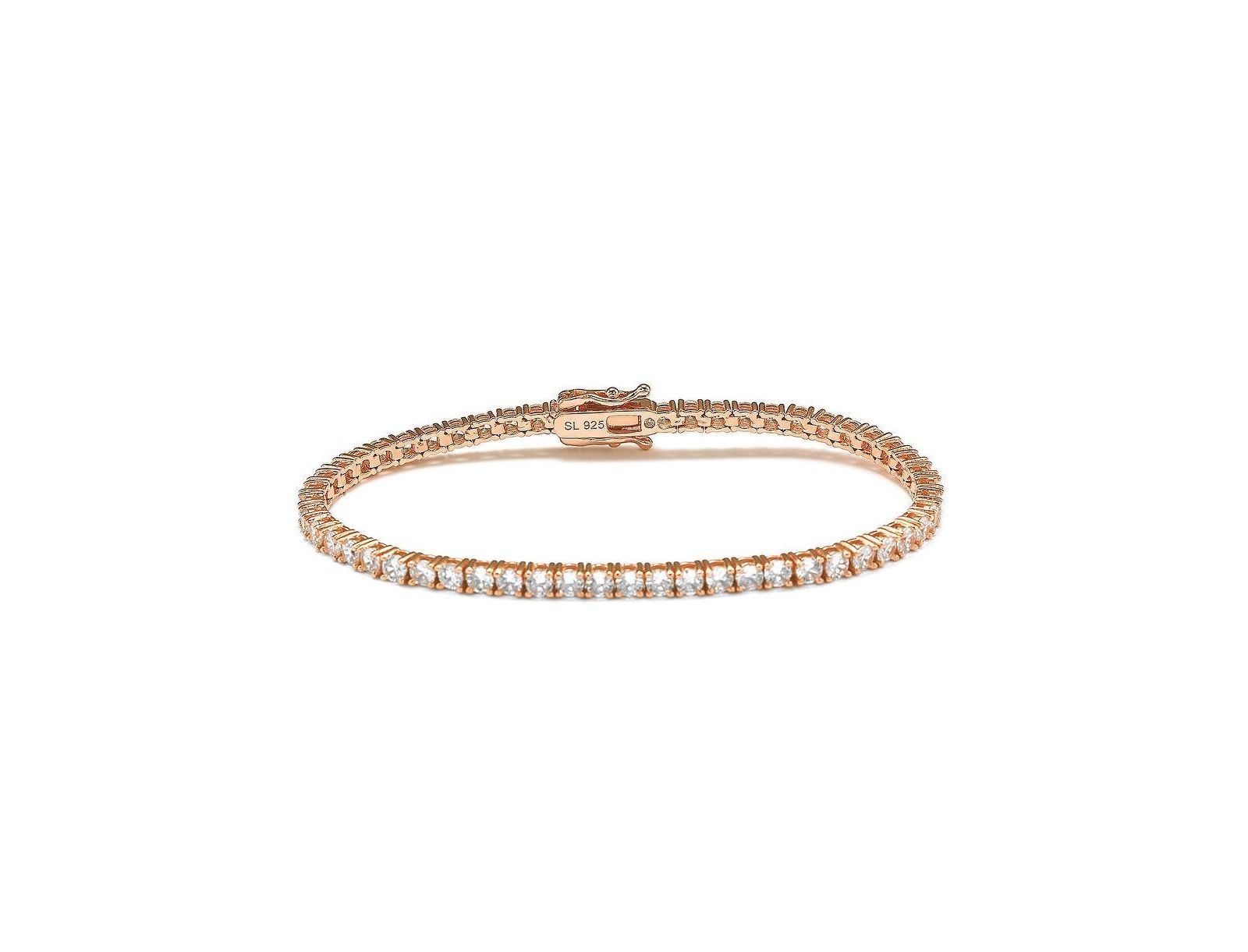 SUZY LEVIAN NEW YORK Sterling Silver Cubic Zirconia Thin Tennis Bracelet
