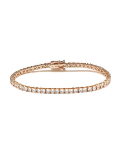 SUZY LEVIAN NEW YORK серебряный браслет с кубическим цирконием Thin Tennis