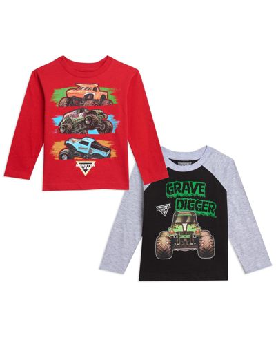 Детские футболки Monster Jam, 2 шт, разноцветные