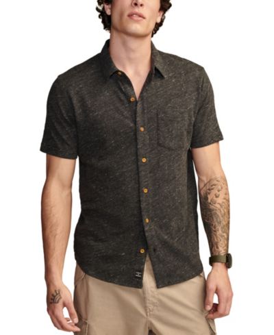 Lucky Brand Men's Linen Blend Short-Sleeve Shirt