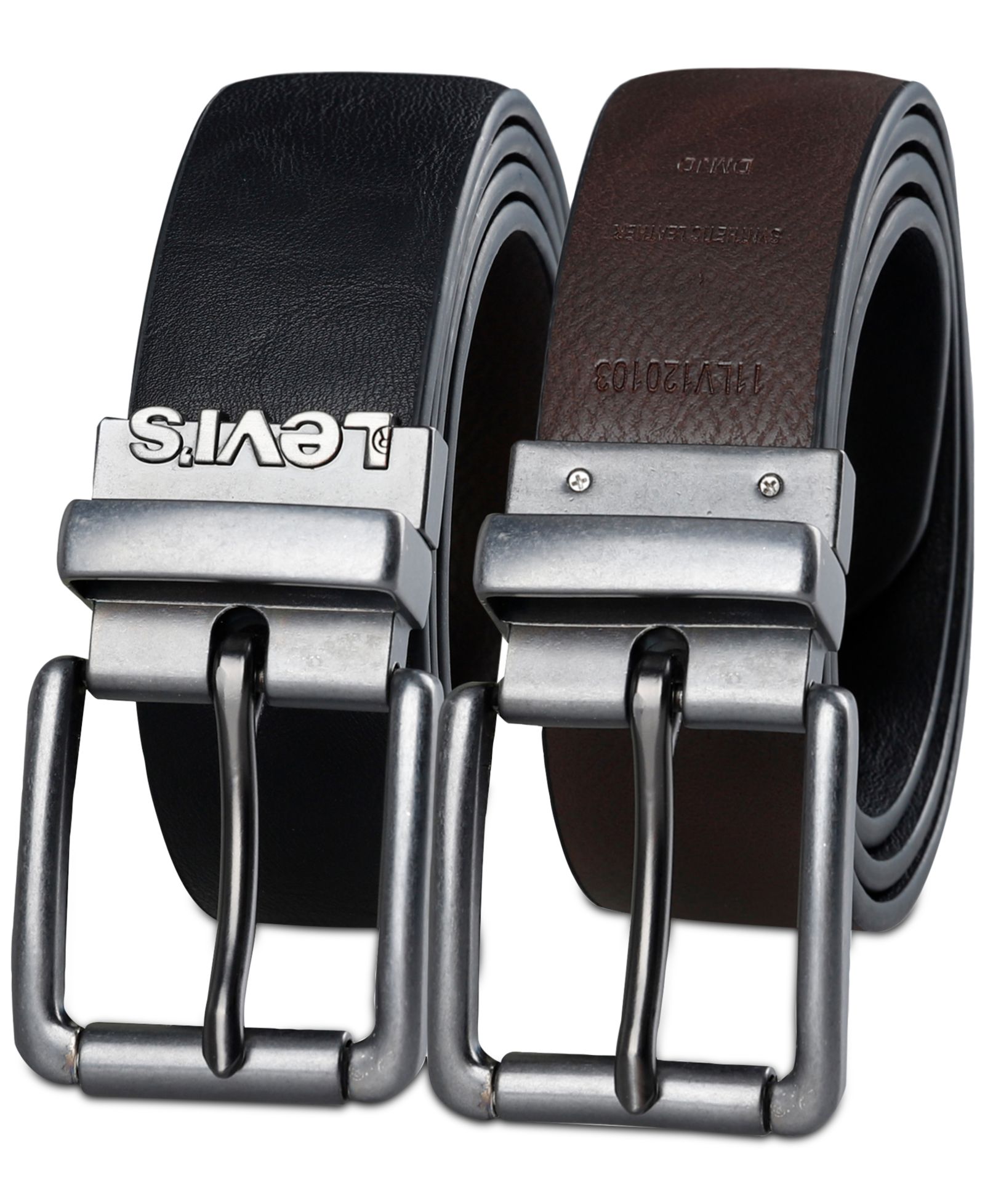 38MM Levi's® Men's Logo Buckle Stretch Reversible Leather Belt