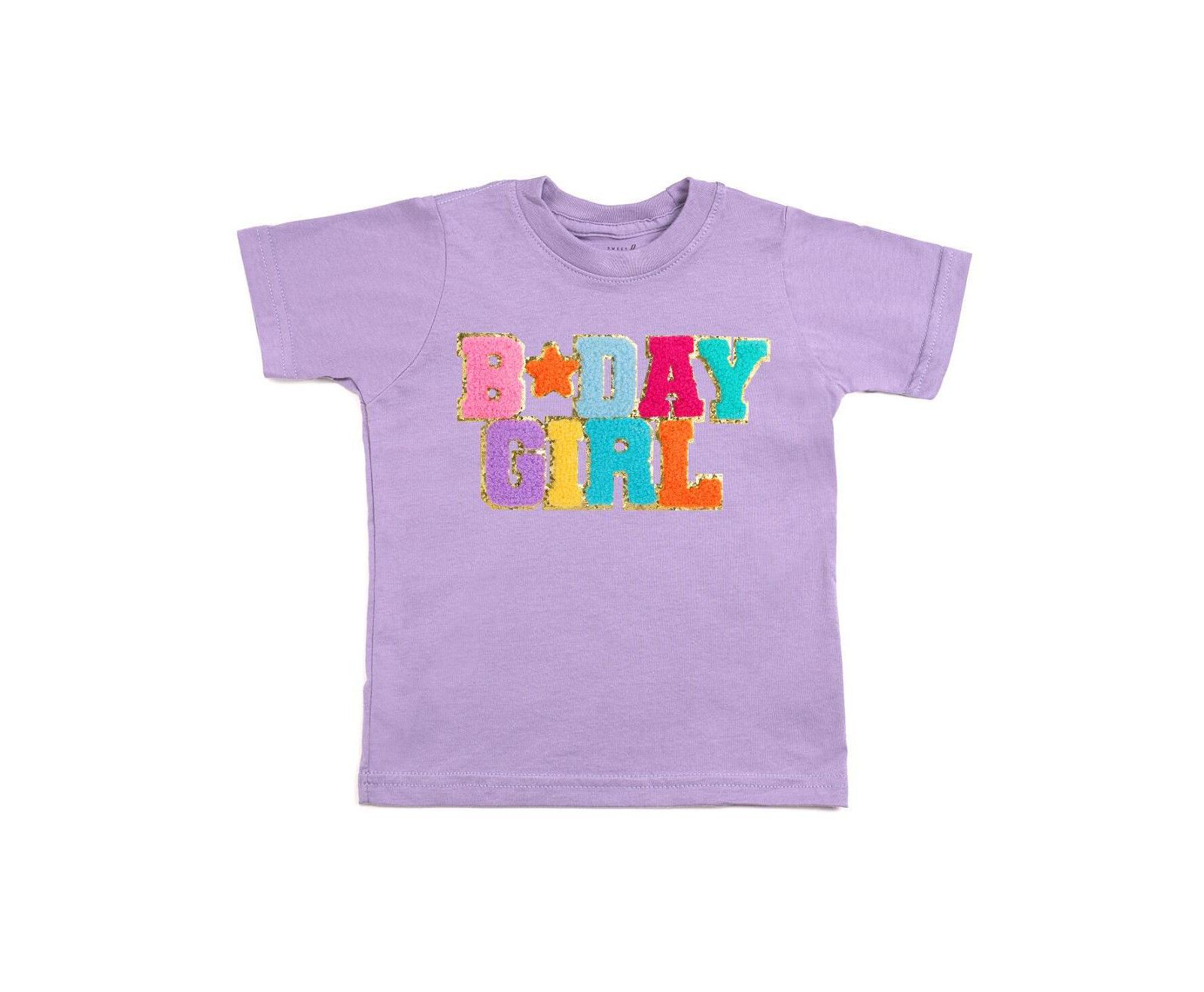 Sweet Wink Little and Big Girls Birthday Girl Patch Short Sleeve T-Shirt