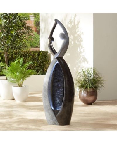 Декор для дома Dancing Couple 57" Modern Indoor Outdoor Faux Stone Floor Fountain с LED