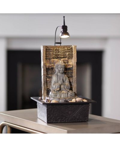 Настольный фонтан Namaste Buddha 11 1/2" с LED-подсветкой из искусственного камня