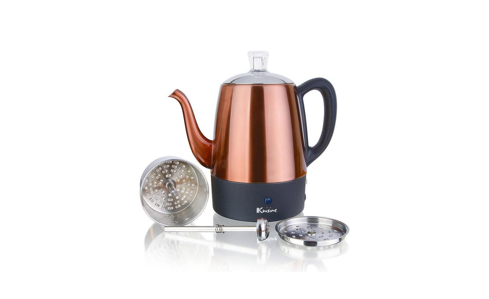Electric 4 Cup Percolator- Copper Finish - 800 Watts