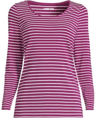 Raspberry/white narrow stripe