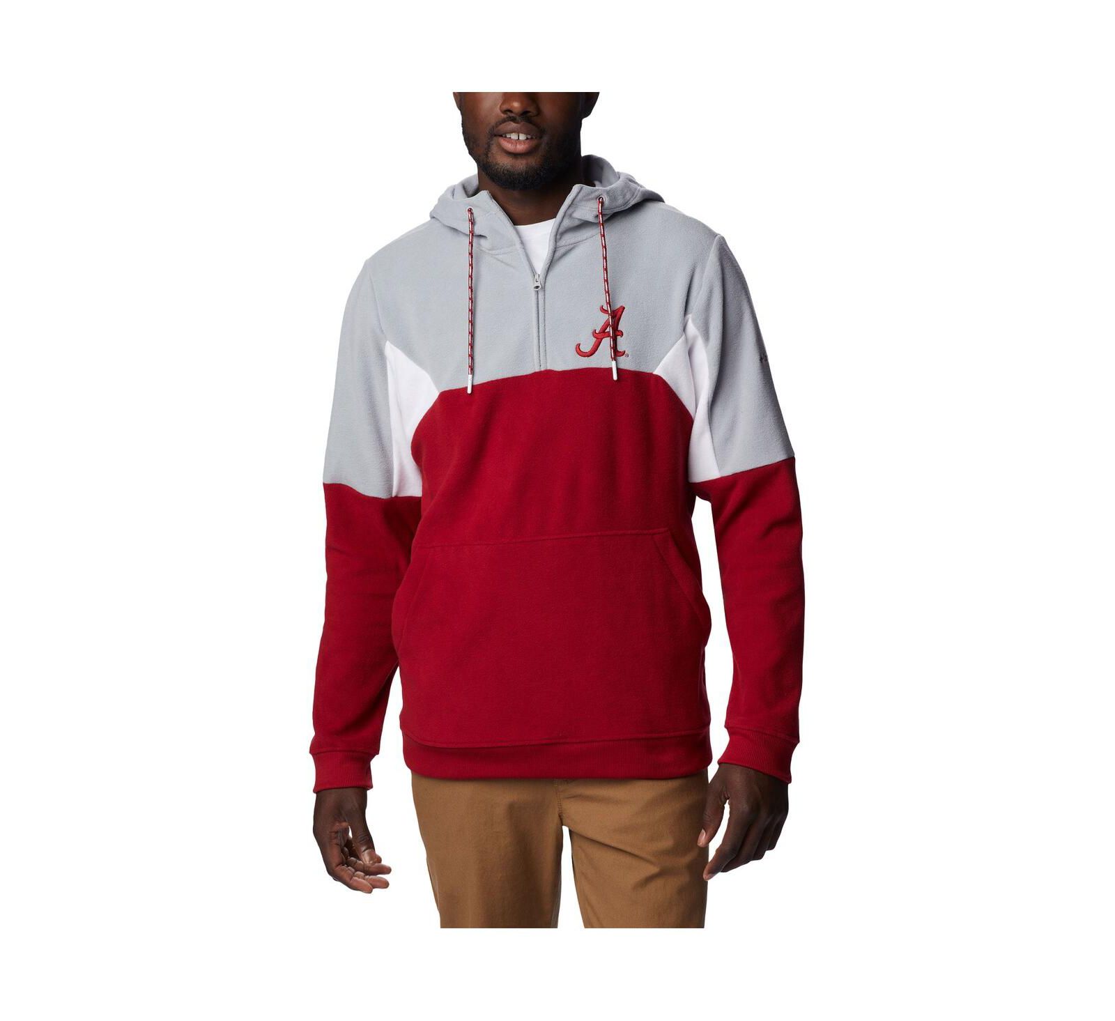 Мужское худи Columbia Crimson Alabama Crimson Tide Lodge с застежкой Quarter-Zip