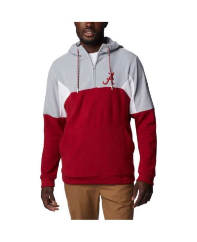 Мужское худи Columbia Crimson Alabama Crimson Tide Lodge с застежкой Quarter-Zip