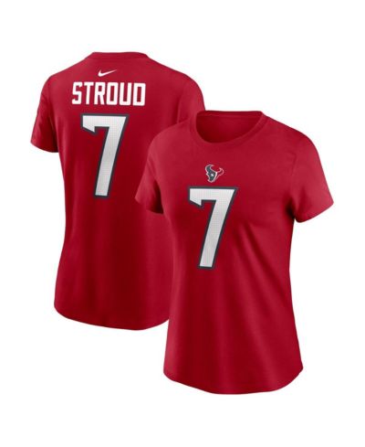 Женская футболка Nike C.J. Stroud Red Houston Texans Player Name and Number