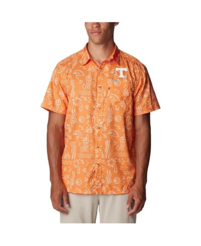 Мужская рубашка Columbia Tennessee Orange Tennessee Volunteers Super Slack Tide Omni-Wick Button-Up