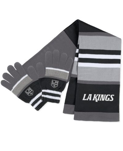 Женский набор WEAR by Erin Andrews Los Angeles Kings Stripe Glove and Scarf