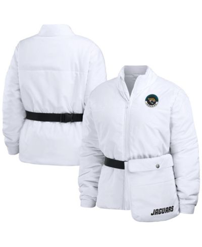Женская куртка-пуховик WEAR by Erin Andrews White Jacksonville Jaguars Packaway Full-Zip