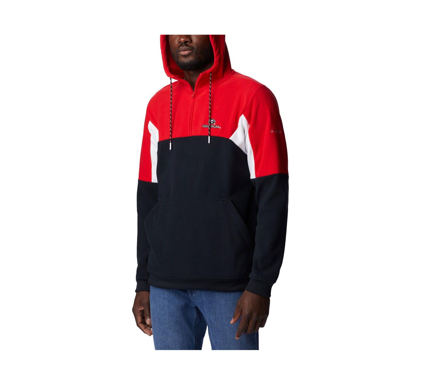 Men's Columbia Black Georgia Bulldogs Lodge Quarter-Zip Hoodie