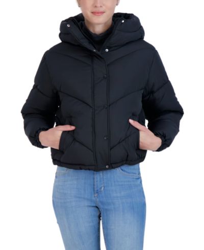 Sebby Women's Juniors' Short Hooded Puffer Jacket