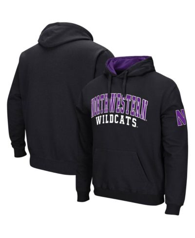Men's Colosseum Black Northwestern Wildcats Double Arch Pullover Hoodie