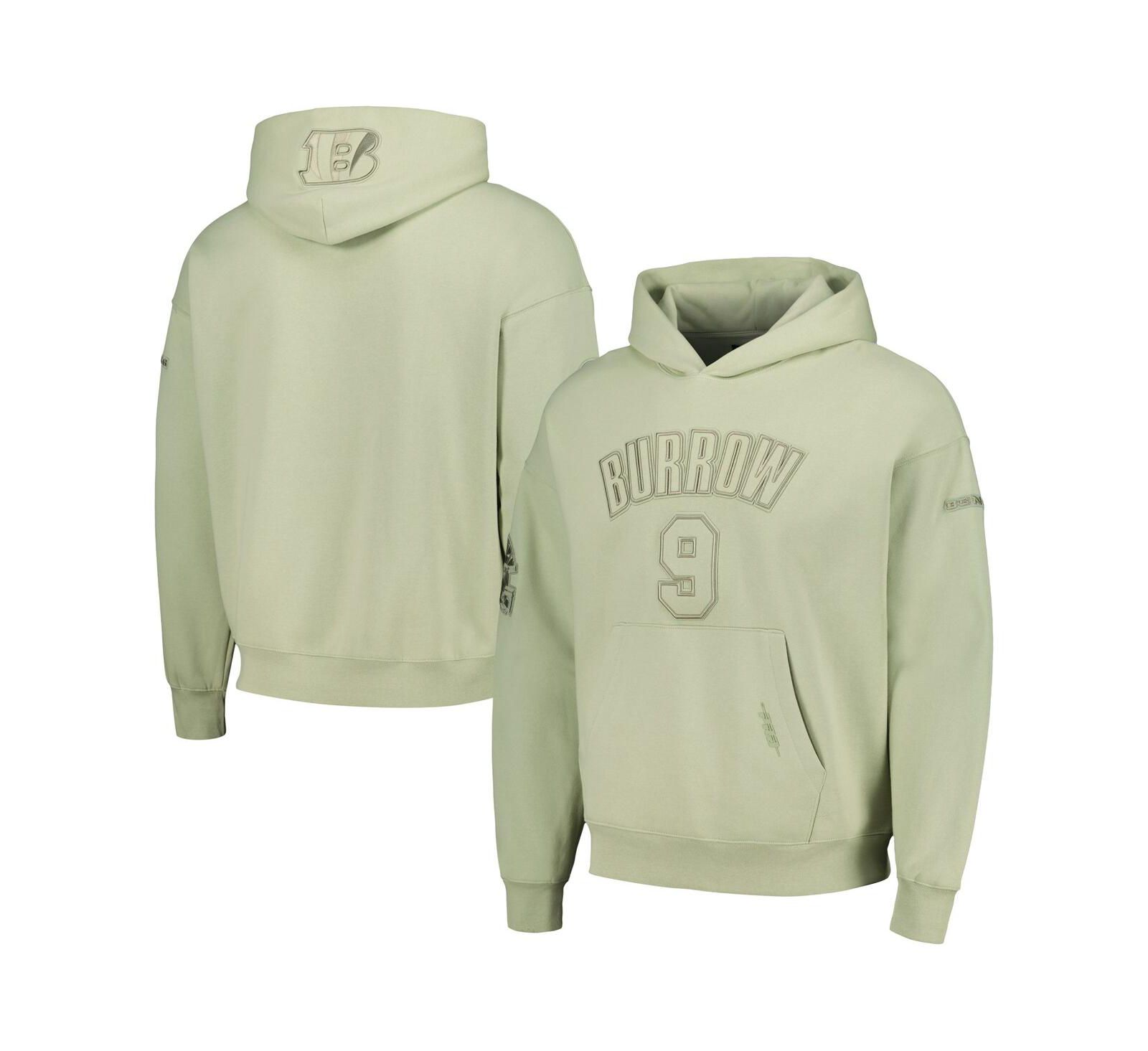 Мужской Pro Standard Joe Burrow Light Green Cincinnati Bengals Player Name and Number Pullover Hoodie