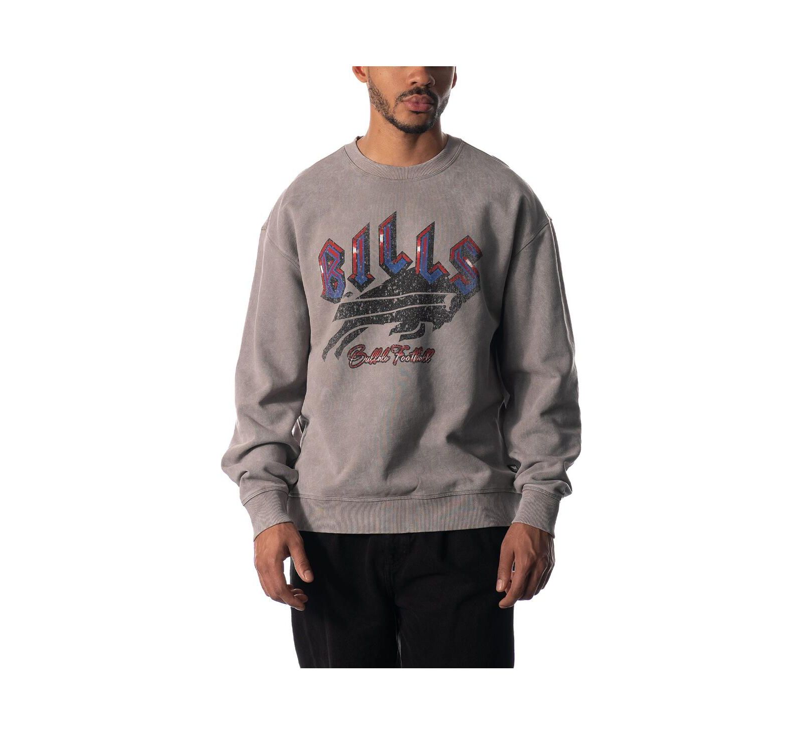 Мужская и женская серая толстовка The Wild Collective Buffalo Bills Distressed