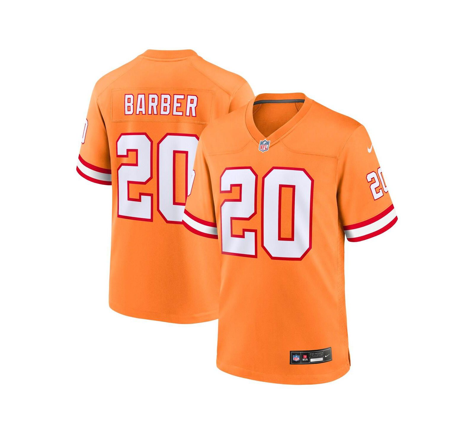 Big Boys Nike Ronde Barber Orange Tampa Bay Buccaneers Retired Player Game Jersey