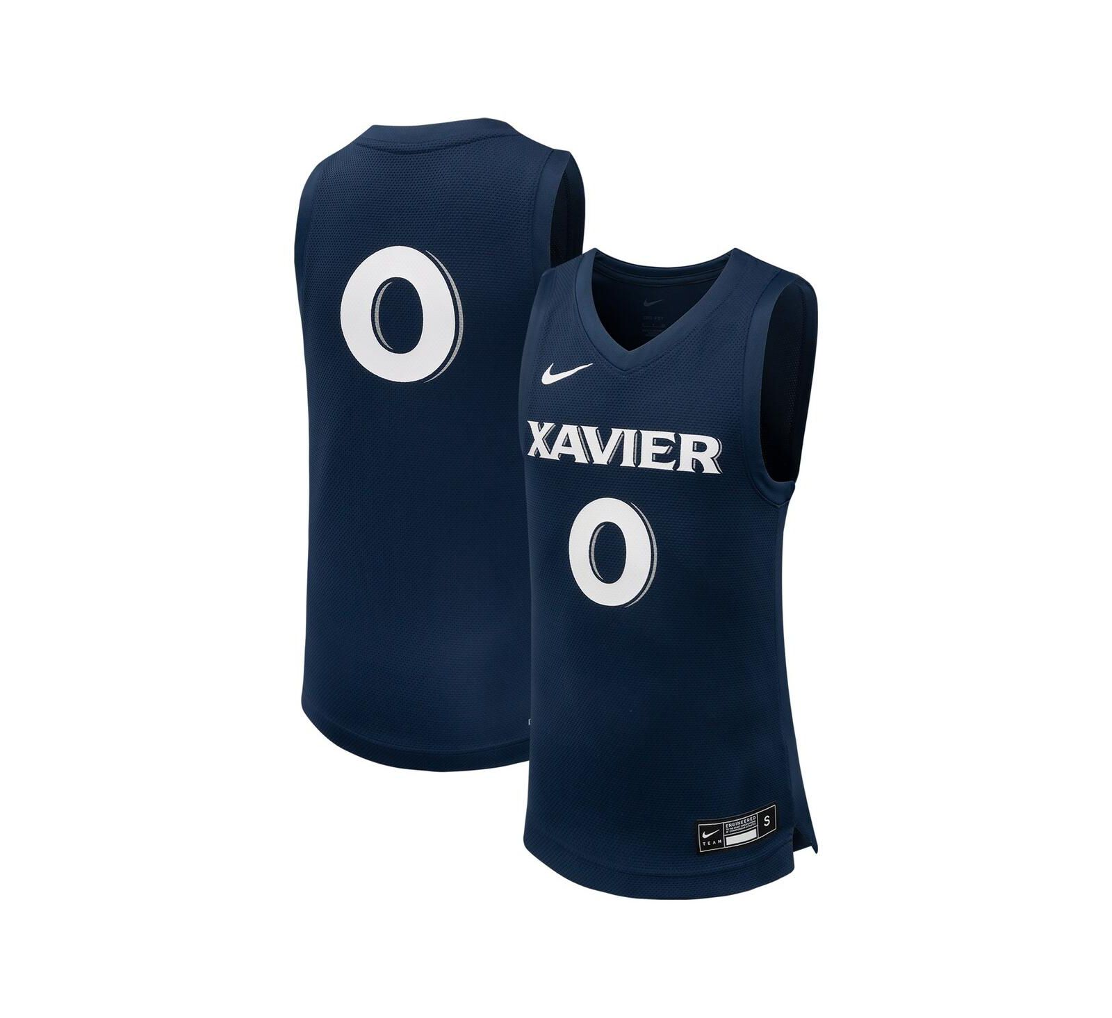 Big Boys Nike #0 Navy Xavier Musketeers Team Replica Basketball Jersey