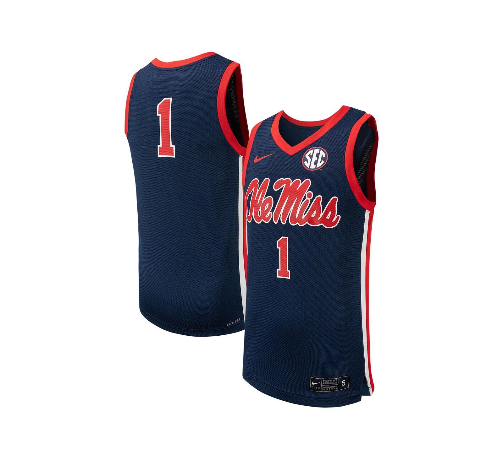Мужская реплика баскетбольной джерси Nike #1Ole Miss Rebels