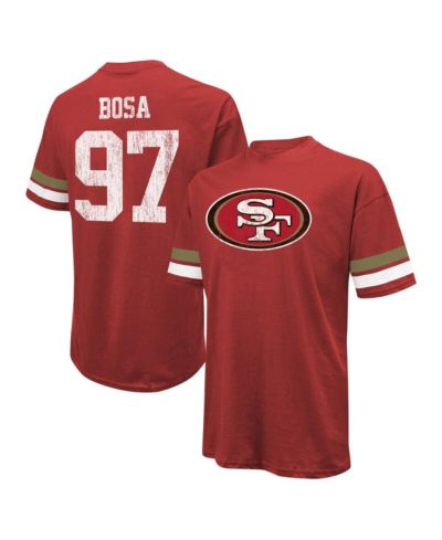 Мужская футболка Majestic Threads Nick Bosa San Francisco 49ers, оверсайз