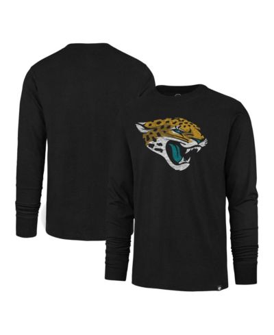 Мужская футболка '47 Brand Jacksonville Jaguars Premier Franklin с длинным рукавом, черная с эффектом потертости