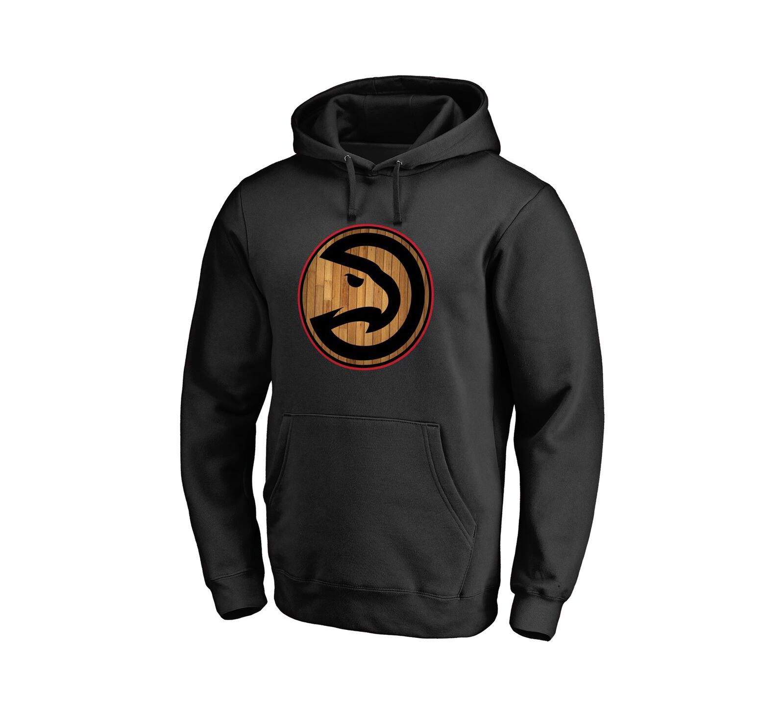 Мужское худи Fanatics Black Atlanta Hawks Hardwood Pullover