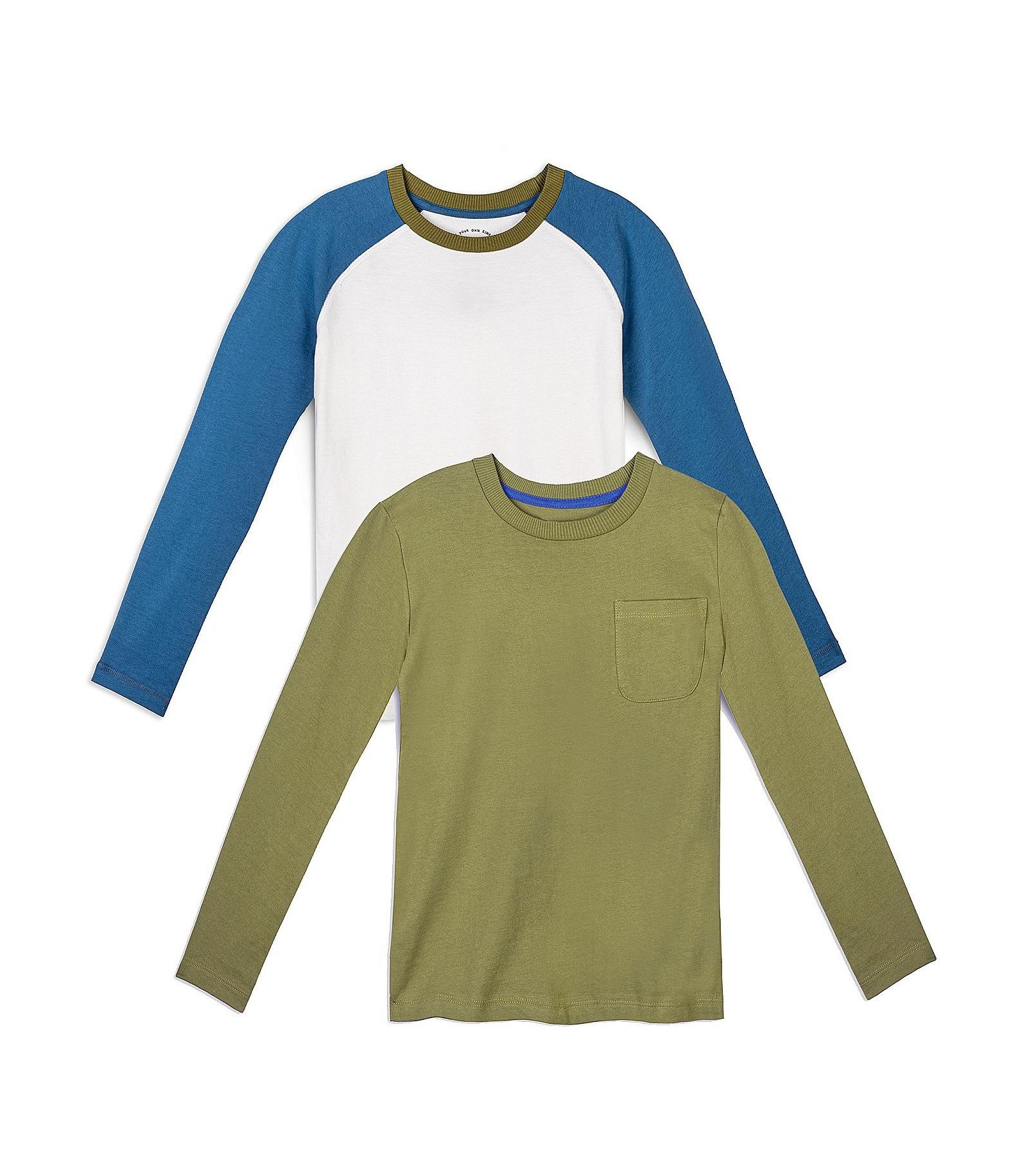 Детские футболки Mightly Kids с длинным рукавом из органического хлопка, 2 шт.