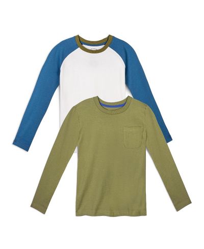 Детские футболки Mightly Kids с длинным рукавом из органического хлопка, 2 шт.