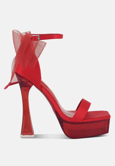 Женские босоножки London Rag Kiri Satin Clear High Heeled