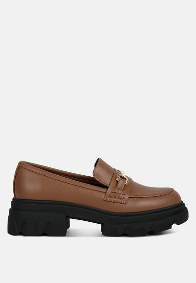 Womens oklyn horsebit embellished chunky platform loafers