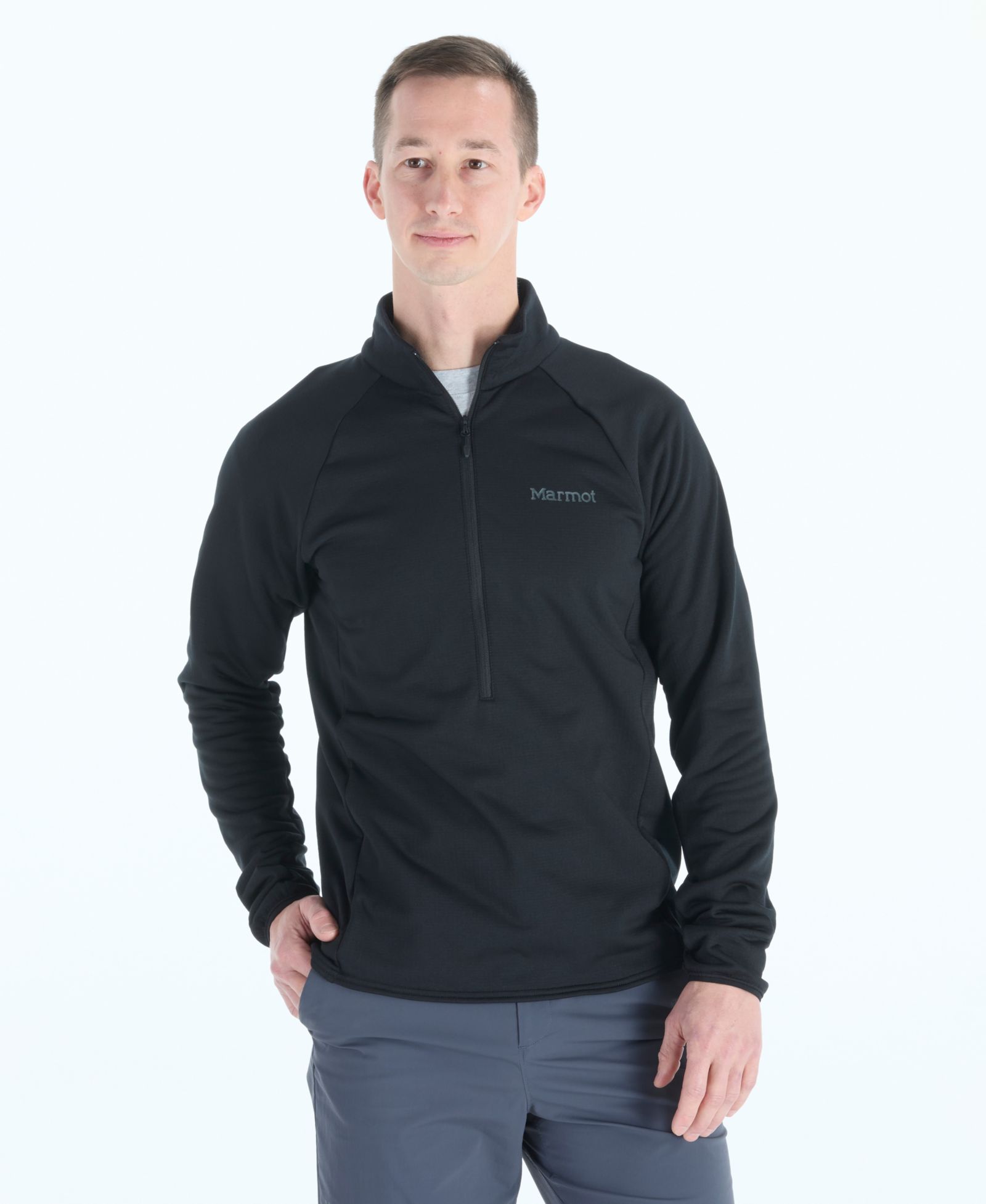 Marmot Men's Leconte Fleece Half-Zip Logo Jacket